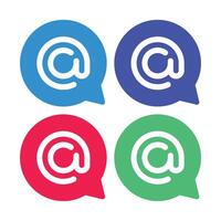 Modern At Sign Message Bubbles vector