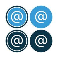 At Sign Circles Set vector