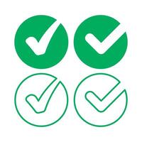 Check Marks Circles Set vector