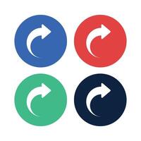 Right Arrow Circles Set vector