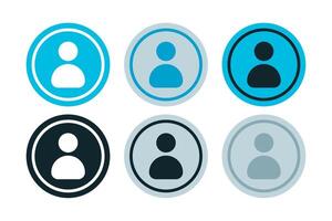 User Circles Multiple Colours Set vector