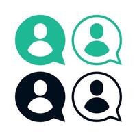 Users Message Bubbles vector