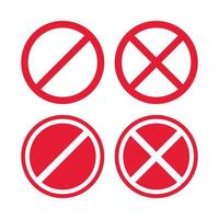 No Sign Set vector