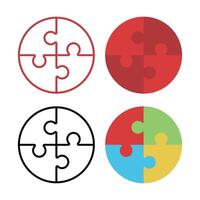 Circular Puzzle Set vector