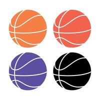 Basketball Glyph Style Multiple Styles vector