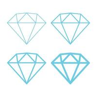 Diamond Outline Style Multiple Thickness vector