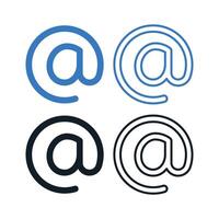 At Sign Set Of Four vector