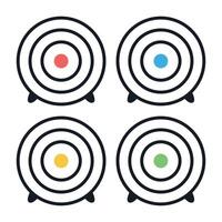 Target Outline Multiple Colours vector