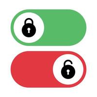 Slider Buttons Locked And Unlocked vector