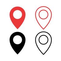 Location Pin Multiple Style Simple vector