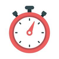 Stopwatch Timer Red Colour vector