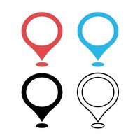 Abstract Location Pin Set vector