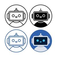 Ai Assistant Circles Set vector