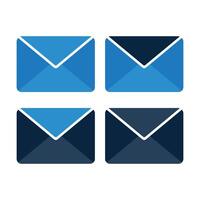 Email Button Multiple Colours Set vector
