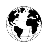 Globe Grid Earth vector