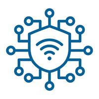Wifi Cyber Security Shield vector