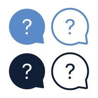 Question Mark Message Bubbles Set vector