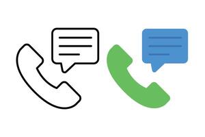 Phone Call Two Styles vector