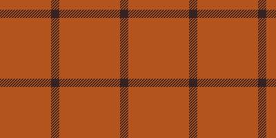 Graph check pattern texture, punk seamless background fabric. National tartan textile plaid in orange and dark colors. vector