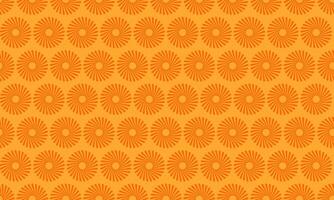 Vibrant orange geometric pattern featuring repeating circular motifs. Perfect for backgrounds, textiles, or website design. This image evokes energy, warmth, and optimism. vector