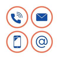 Contact Us Buttons Collection vector