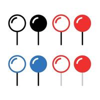 Map Pin Multiple Set vector