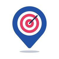 Location Pin With Target vector