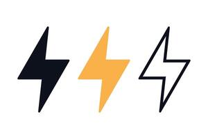 Lightning Bolt Multiple Styles vector