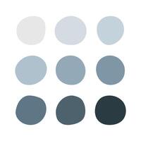 Muted Grey Colour Abstract Circles vector