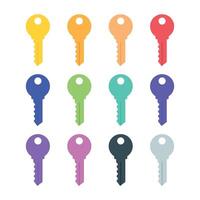 Key Multiple Colours Set vector