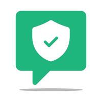 Check Mark Shield Message vector
