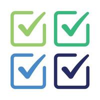 Check Mark Boxes Set vector