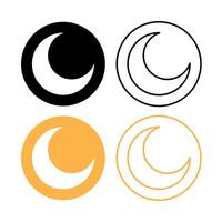 Moon Circles Set vector