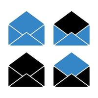 Email Glyph Style Multiple Colours vector