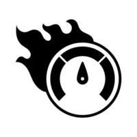 Performance Meter On Fire vector