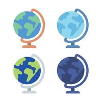 Geography Globe Multiple Colours vector