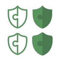 Shield Puzzle Set vector