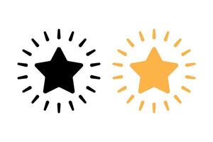 Star With Burst Black And Yellow vector