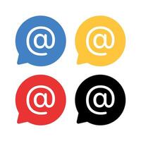 At Sign Message Bubbles vector