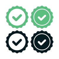 Check Sticker Set Of Four vector