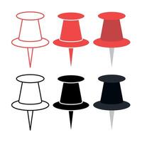 Pin Tack Multiple Styles vector