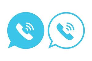 Phone Call Message Bubble Set vector