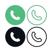 Phone Symbol Multiple Styles Set vector