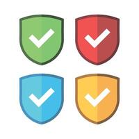 Check Mark Shields Set vector