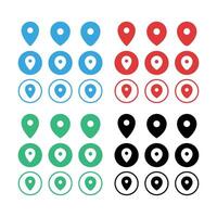 Location Pins Multiple Styles Big Set vector