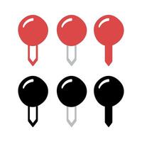 Circle Location Pin Multiple Colours Set vector
