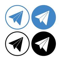Send Airplane Circles Set vector