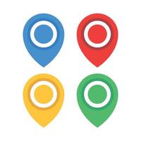 Location Pins Multiple Colours Collection vector