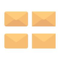 Mail Envelope Set Flat Style vector