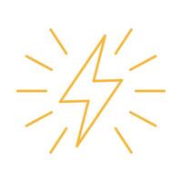 Lightning Bolt With Shine vector